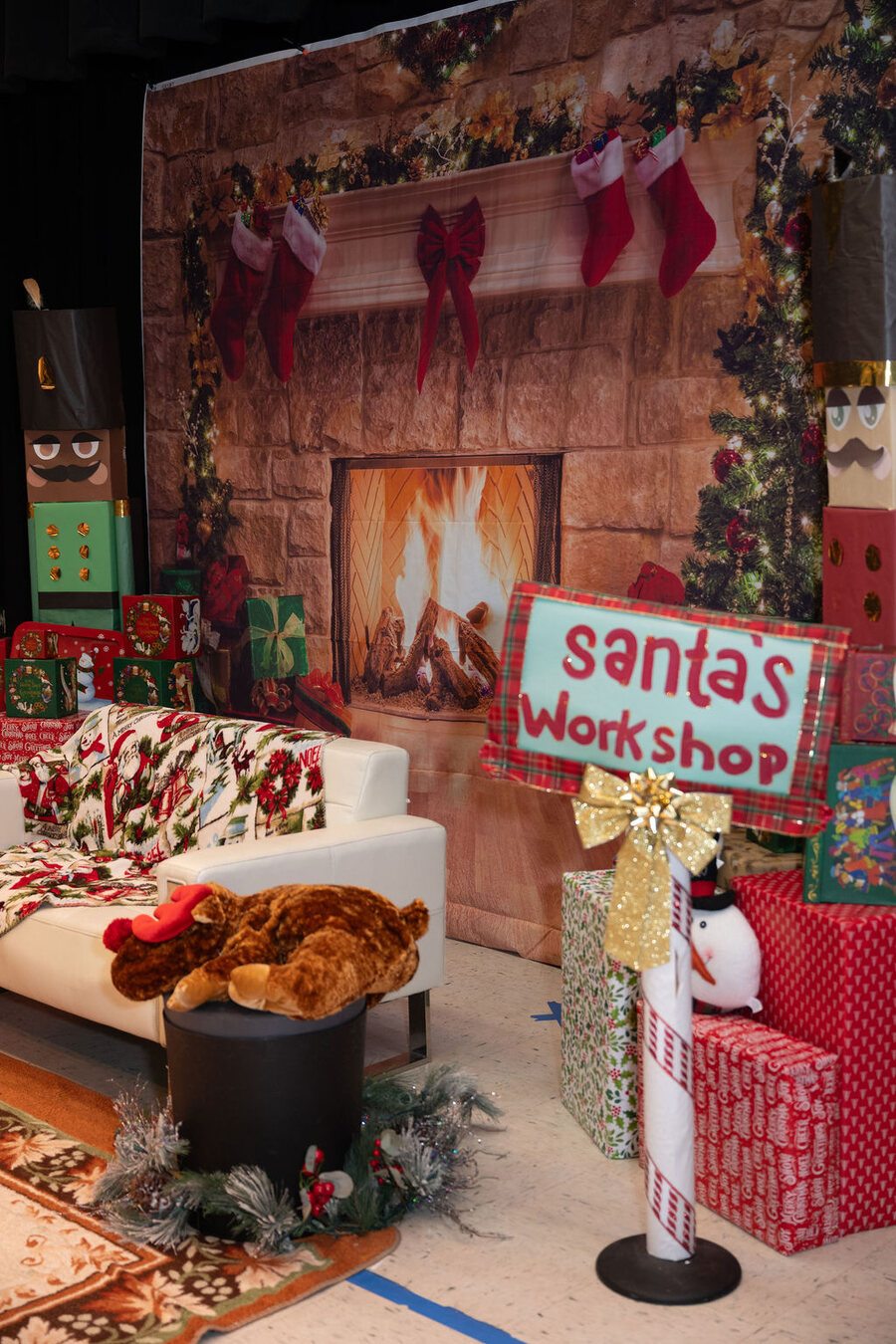 The Santa's Workshop setup for STEM with Santa